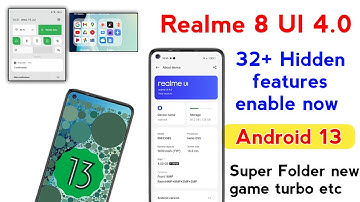 Realme 8 UI 4.0 Android 13 Full features review 32+ hidden features enable now 😊😊
