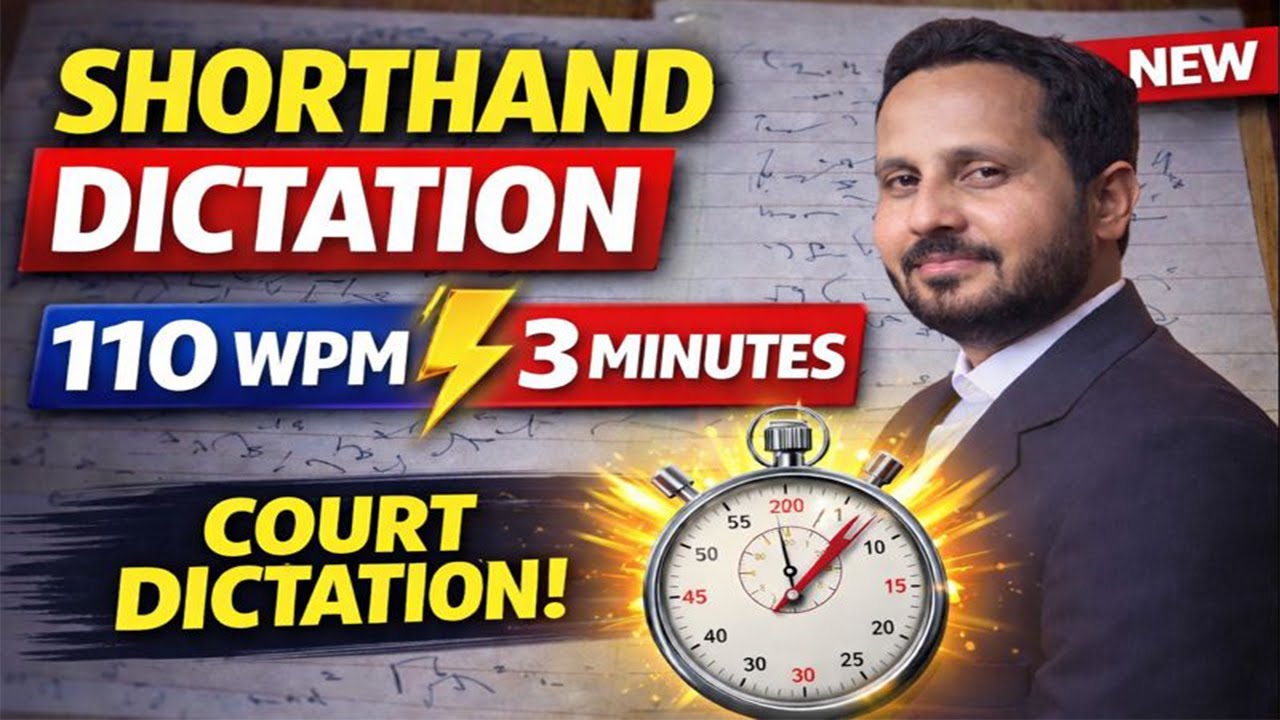 Shorthand Dictation at 110 WPM | Pitman New Era / Expert Level Speed | Stenoworks