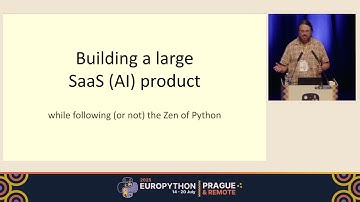 Keynote: Building a large SaaS AI product with Python: The tale of three ecosystems — Petr Baudis