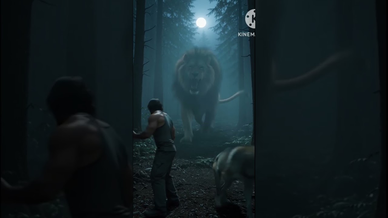 A foggy jungle. Glowing eyes. 