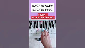 Lovely Billie Eilish Khalid Piano Tutorial Lovelybillieeilish Billieeilish Pianobeginner 