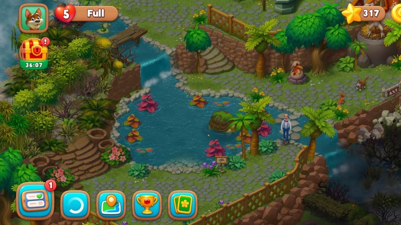 Day 2 Of Restoring The New Area | Gardenscapes Gameplay Video