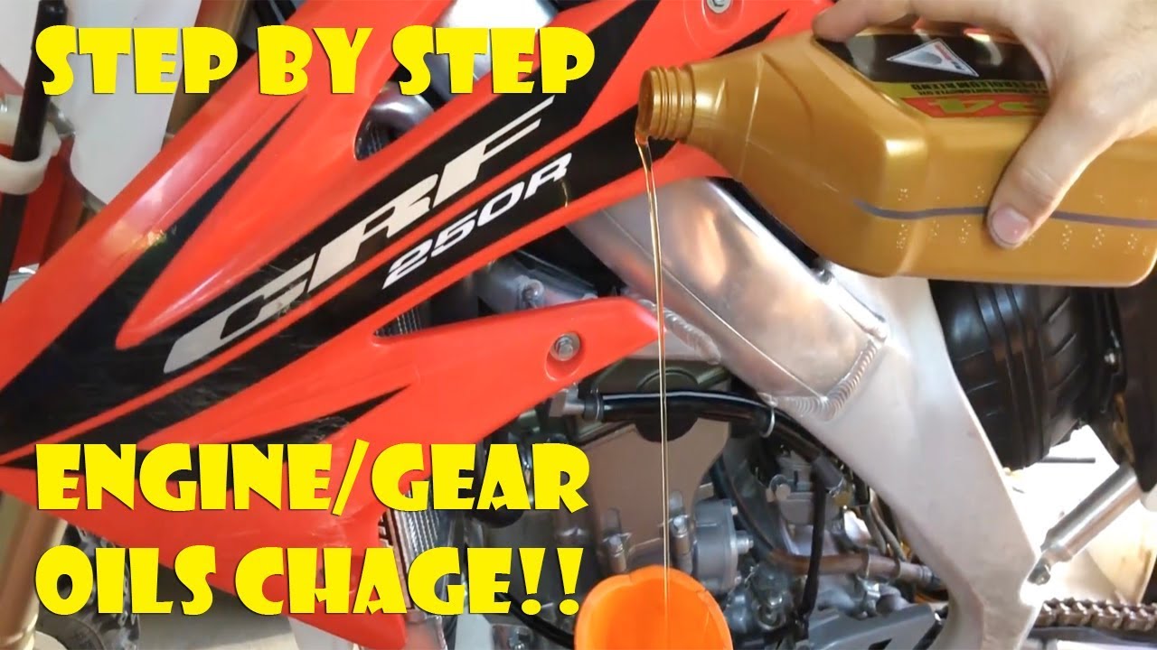 Honda CRF250r Oil Change On Engine And Transmission YouTube