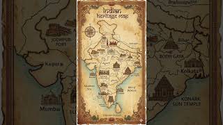 Indian Heritage Map| #youtubeshorts #gk #upsc #knowledge #shorts #mains