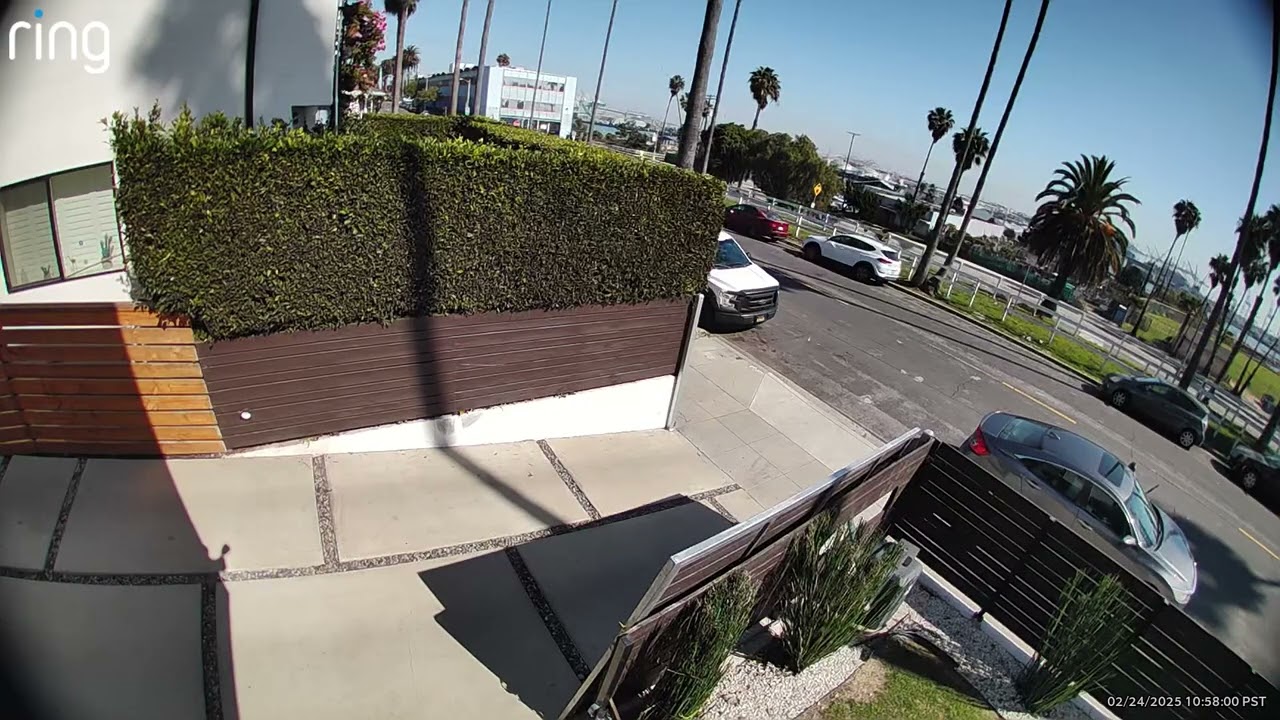 Homeless man rides bike down driveway and crashes into moving car after taking bottle from garbage