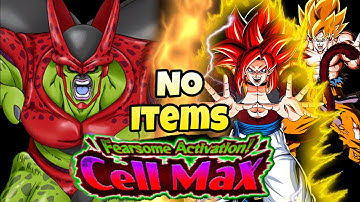 NO ITEM RUN MISSON BEATEN! CELL MAX SUPER BOSS BATTLE | DBZ DOKKAN BATTLE