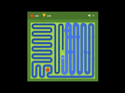google snake #2 - trying to beat the highest score (252) 