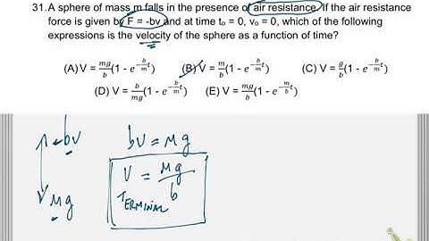 AP Physics C Dynamics MC #31 A
