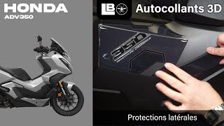 AUTOCOLLANTS 3D LabelBike® Protections latérales compatibles avec les scooter Honda ADV350