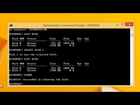 How to Create Bootable USB Flash Drive using Command Prompt to install Windows 8 or any other OS
