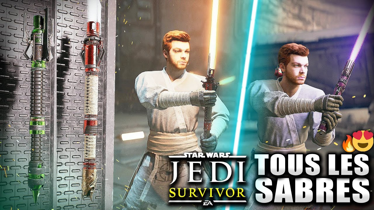 Star Wars Jedi Survivor : Tous les SABRE LASER 😍🔥 (Vitrine &  Emplacements) 