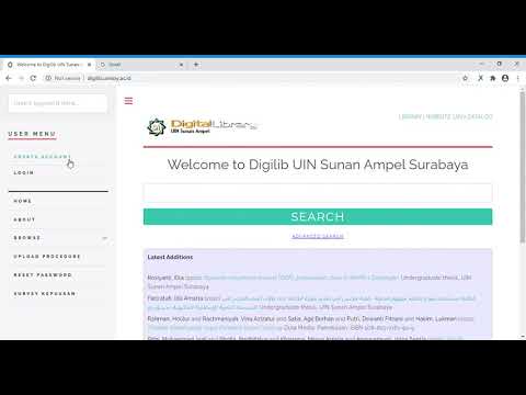 [TUTORIAL] Panduan Pembuatan Akun di Digilib UIN Sunan Ampel Surabaya