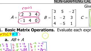 Test B (01) Doing Basic Matrix Operations by Hand