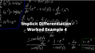 Implicit Differentiation - Worked Example 4 - Calculus 1 - Chroniva