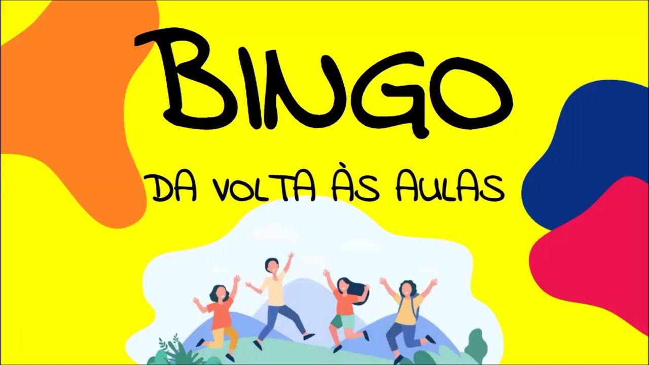 Jogo do bingo com o tema volta às aulas 2022 - Professora Carolina