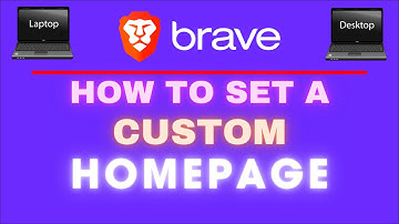 How To Set A Custom Homepage In The Brave Web Browser | PC Tutorial