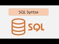 SQL Syntax | SQL Tutorial for Beginners