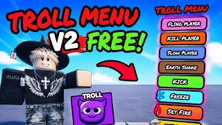 🔥 FREE Troll Menu V2 in Roblox Studio! 😈 (All Features + Tutorial) screenshot 2