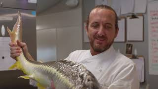 Whole, fresh sturgeon is on the menu at The Greenhouse in Asheville, North Carolina