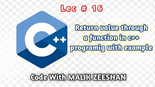 #16 how to return a value from a function/ return type in c++/return int return type function