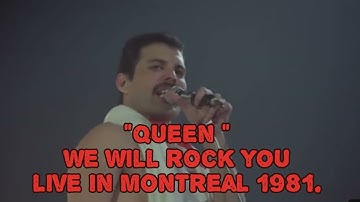 Queen - we will rock you.live in montreal 1981.    #freddie   #queen 