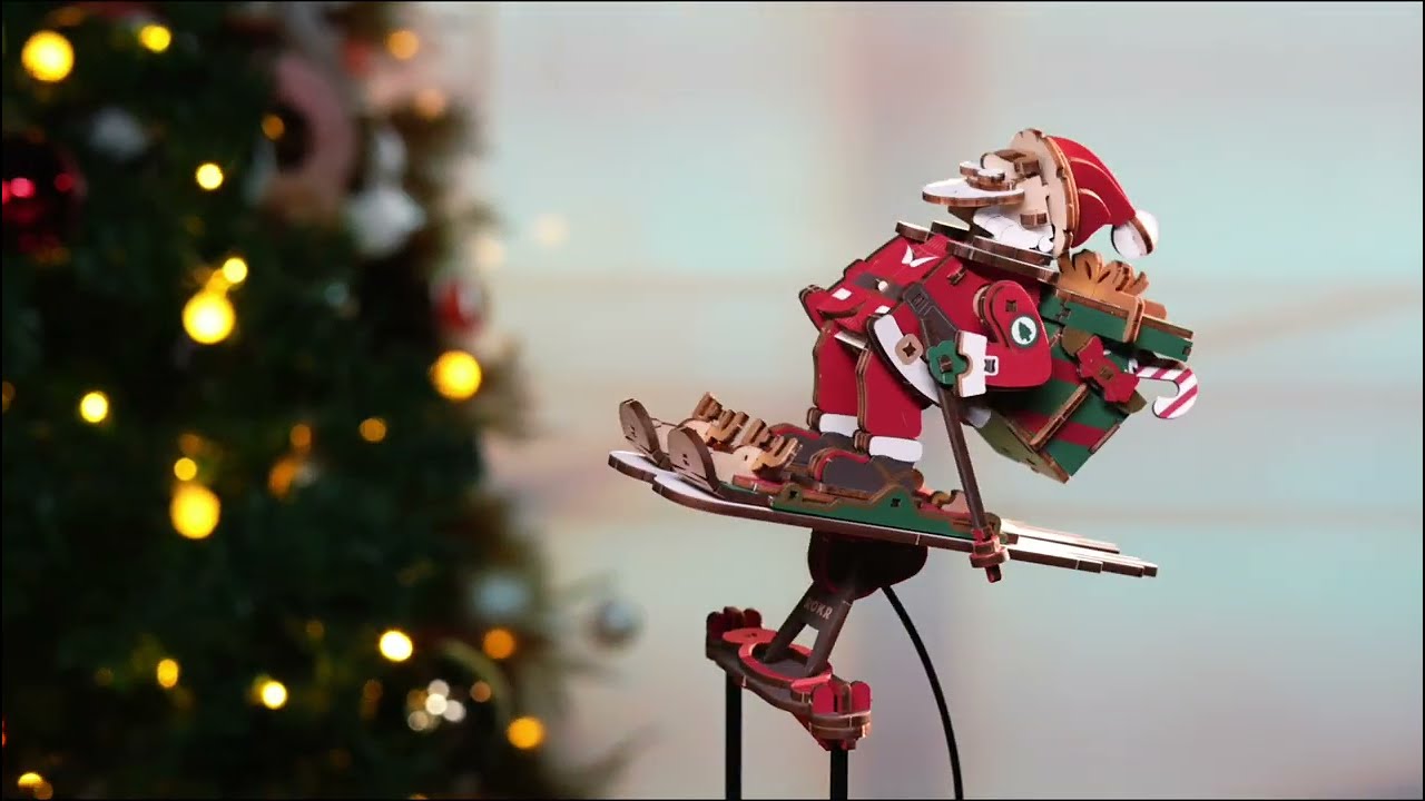 ROKR Santa on Skis MCD06 - Pendulum Balance Toy 3D Puzzle