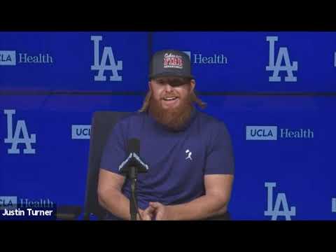 Dodgers pregame: Justin Turner credits wife Kourtney for Roberto Clemente Award nomination