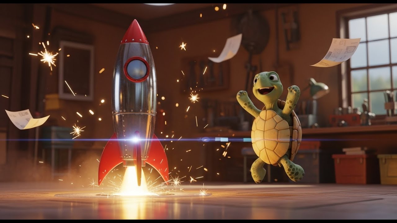 Tommy Turtle and the Rocket Ride 🐢 | Fun Animated Nursery Rhyme for Toddlers Sing Along