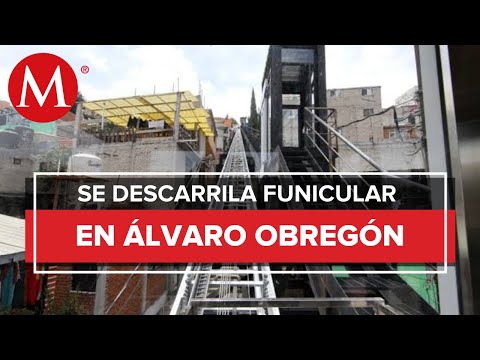 En la alcaldía Álvaro Obregón se volvio a descarrila funicular