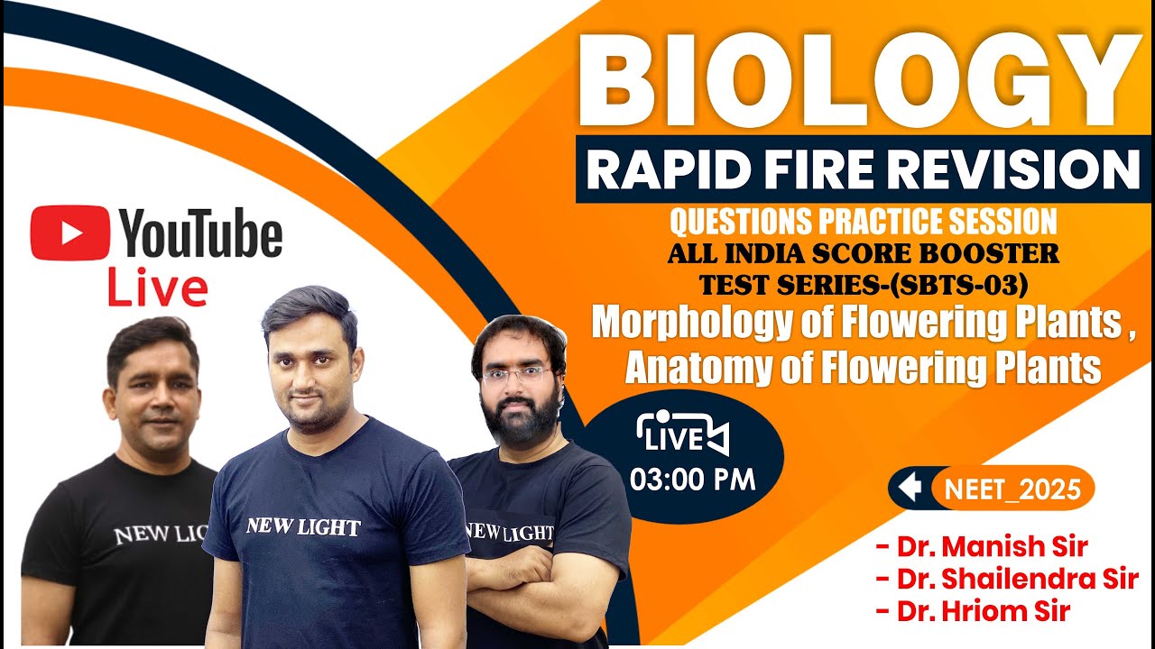 LIVE NEET 2025 | BIOLOGY RAPID FIRE REVISION | SCORE BOOSTER REVISION ...
