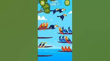 Bird Sort Puzzle Level 17 #shorts #short #ytshort #ytshorts #birdsortcolor #birdsortpuzzle #gaming
