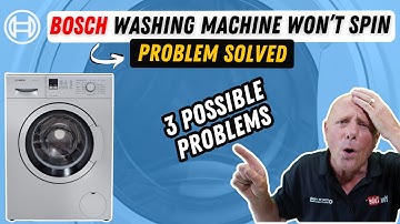 Bosch washing machine will not spin fault finding guide.