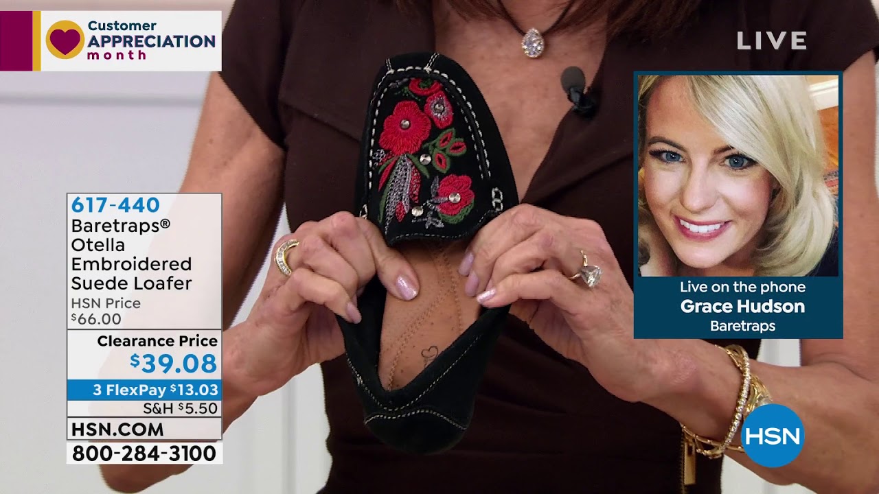 baretraps otella embroidered suede loafer