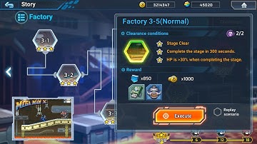 ROCKMAN X DIVE OFFLINE : Factory 3-5 (Normal) Deep Element Hidden