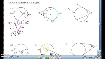 Geometry Unit 12:05 -- Angles from Tangents, Chords & Secant