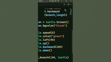 Fractral Tree #shorts #shorts #python #vira #coding #code #4000 #subscribe #2024 #ai #turtle