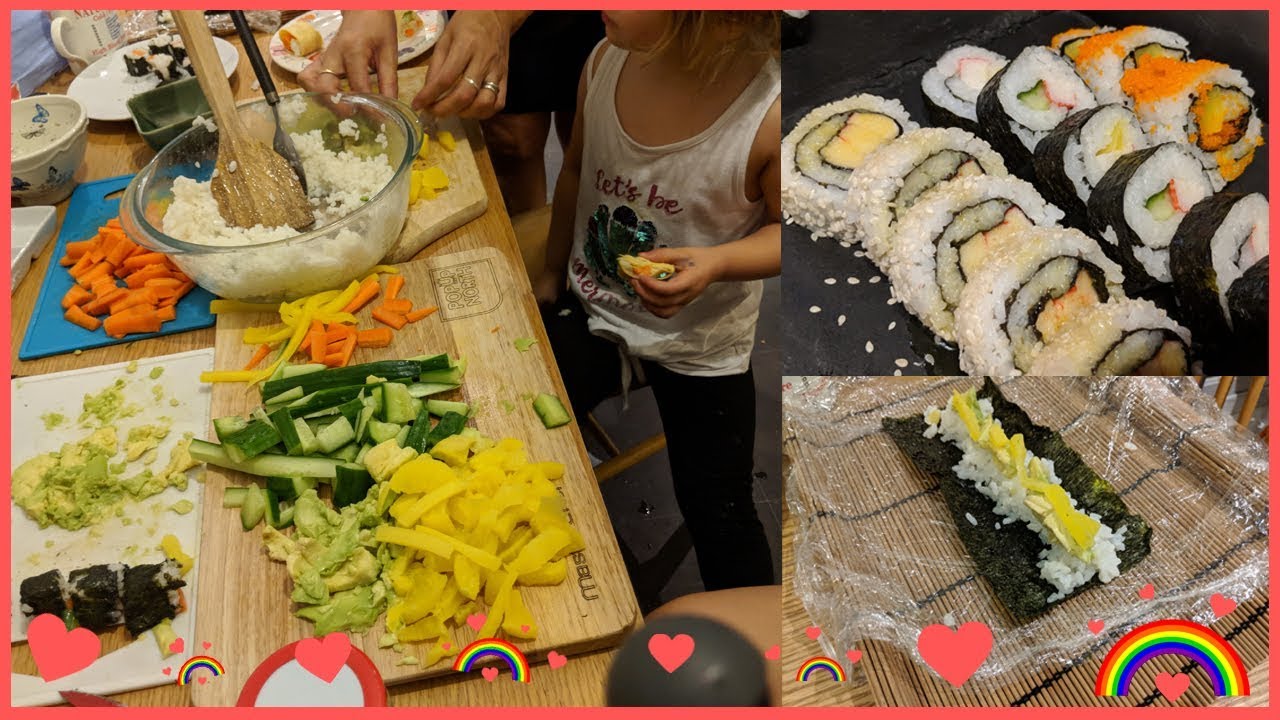 HOW TO MAKE SUSHI (WITH KIDS) - EASY METHOD | Make and Move - YouTube