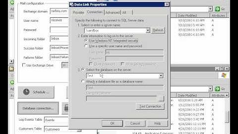 Exchange LogParser - Database configuration