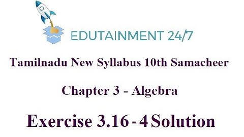 10th std Maths|Exercise 3.16 - 4|Quadratic graph|Algebra|TN Samacheer Syllabus 2020|Ex 3.16|Sum 4