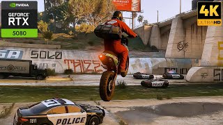 GTA V Jewel Store Job Heist Escape | Epic Police Chase on Motorbikes | RTX 5080 ULTRA 4K
