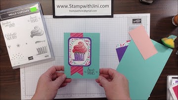 Stamp with Jini HELLO CUPCAKE SWEET TREAT CARD by Jini Merck
