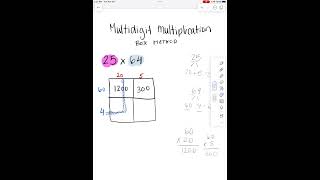 Multi-digit Multiplication Using the Box Method