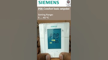 #Siemens RDF 300.02 Thermostat Parameter Settings / #controlsandsystems