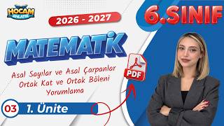 6. Sınıf Matematik - Asal Sayılar Ve Asal Çarpanlar | Ortak Kat Ve Ortak Böleni Yorumlama