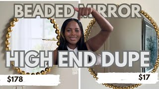 KIRKLANDS Gold Beaded Mirror Dollar Tree Transformation #diydecor