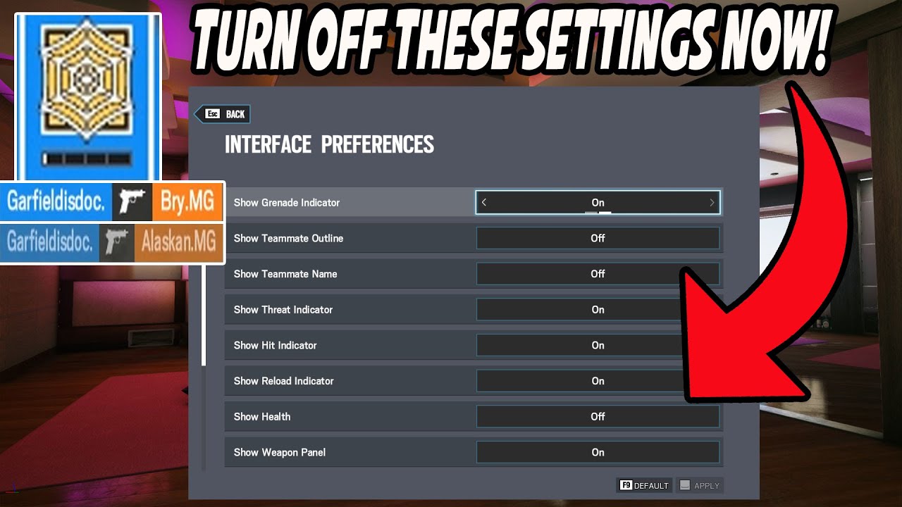 Ring1 Menu R6 BEST INTERFACE SETTINGS! (TIPS AND TRICKS) RAINBOW SIX SIEGE! - YouTube