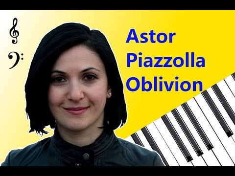 Oblivion Astor Piazzolla Easy Piano Cover with Free Sheets