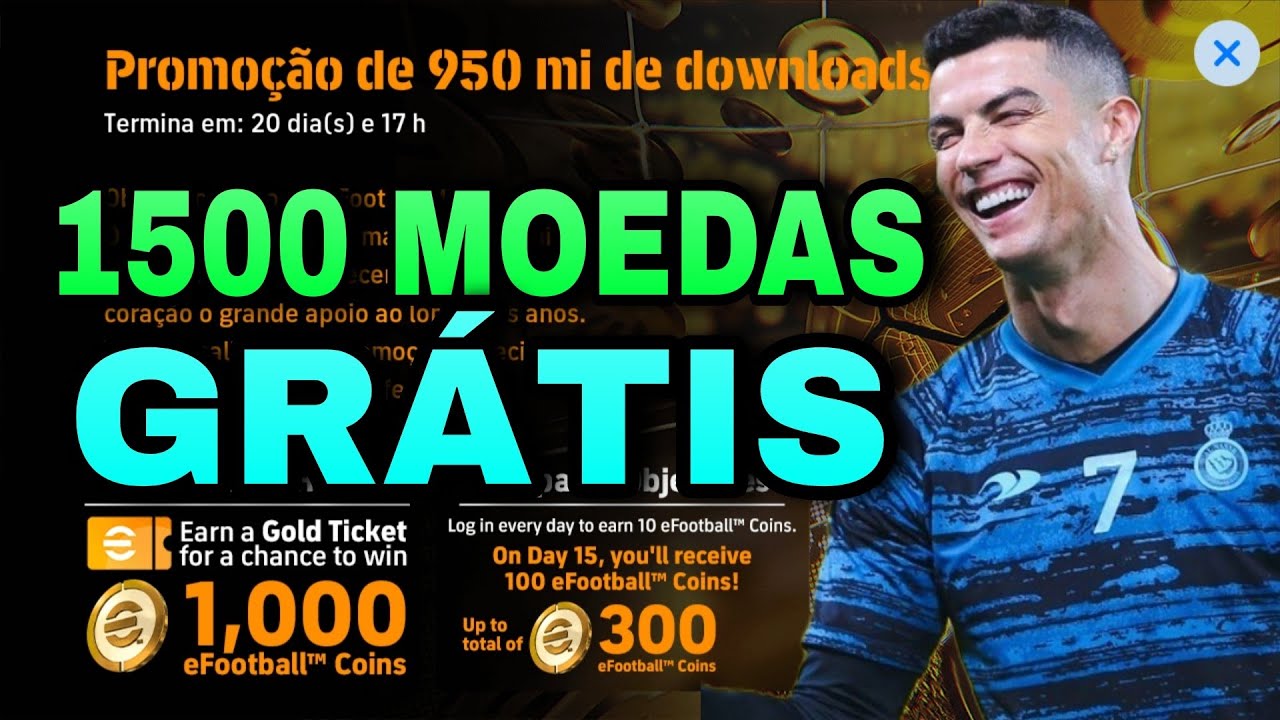 🥳 1500 MOEDAS GRÁTIS 🆓 DISPONÍVEIS NO EFOOTBALL 2026 😍