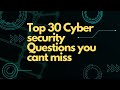 Top Cyber Security Questions which you cannot miss : Part -1