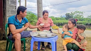 Mother-in-law scoops pig bran for her daughter-in-law - lý thi My.